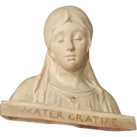 Sculpture Buste Madone en terre cuite Signée A. Neri Début du 20ème siècle