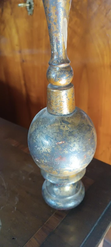 Antica croce processionale in legno dorato