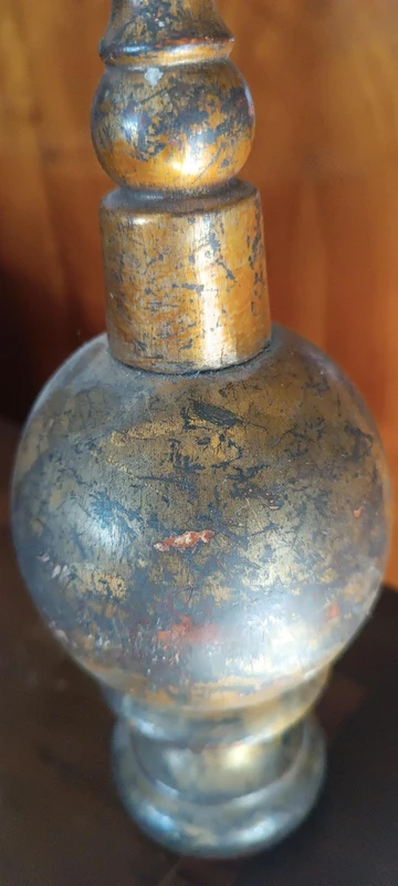 Antica croce processionale in legno dorato