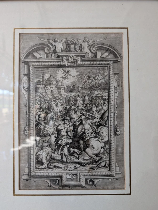 Suite of four engravings from Tasso's Gerusalemme Liberata - Bernardo Castello, 18th c.