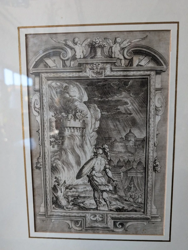 Suite of four engravings from Tasso's Gerusalemme Liberata - Bernardo Castello, 18th c.