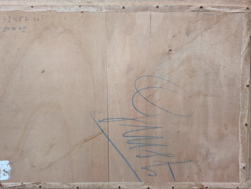 Renato Natali, scena innevata con carrozza, anni ’60