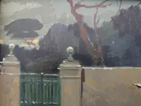 Renato Natali, scena innevata con carrozza, anni ’60