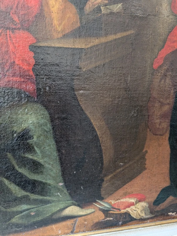 Annunciazione, dipinto olio su tela, fine XVII secolo, cm 78x100