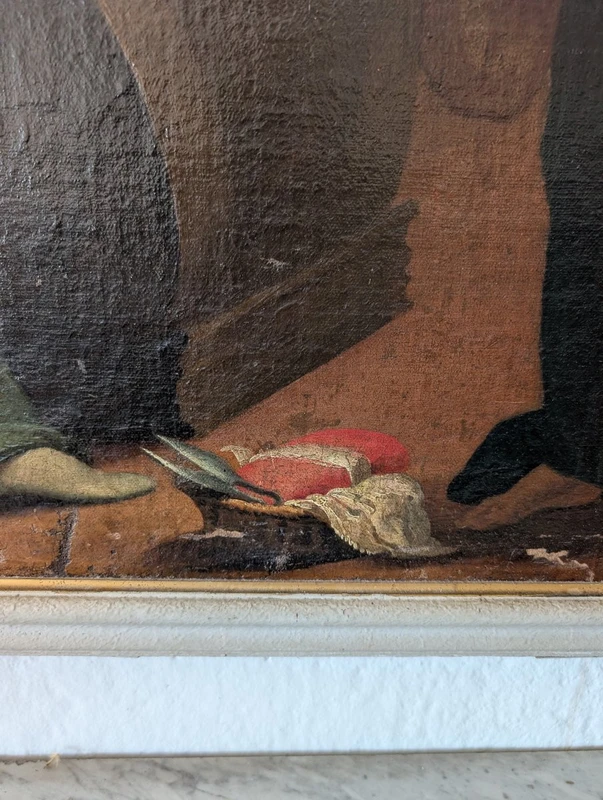 Annunciazione, dipinto olio su tela, fine XVII secolo, cm 78x100