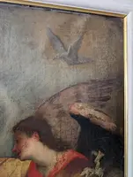 Annunciazione, dipinto olio su tela, fine XVII secolo, cm 78x100
