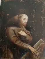 Antico dipinto su rame scuola italiana XVII secolo-SAN FRANCESCO