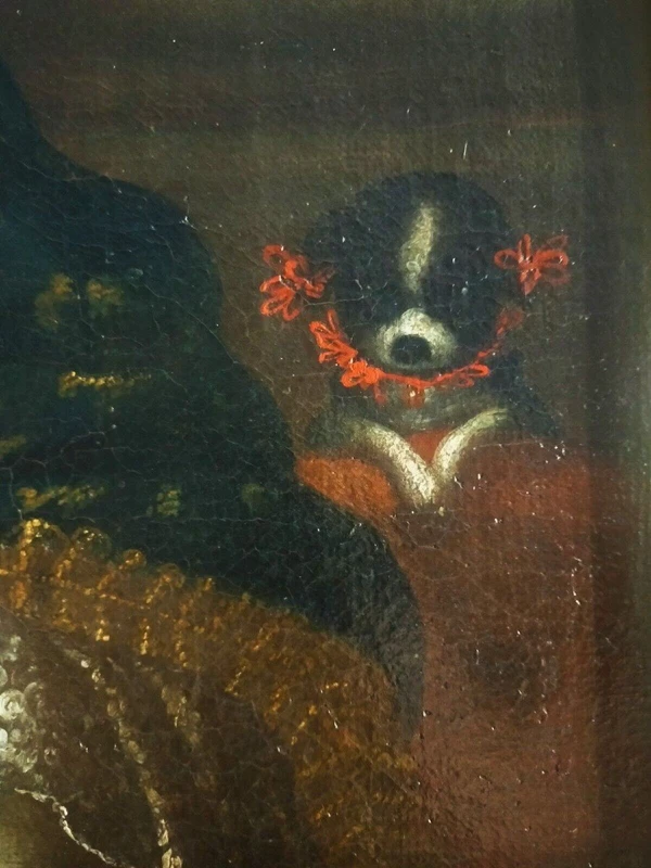 Antique Oil Painting On Canvas - Female Portrait - 18th Century - European School