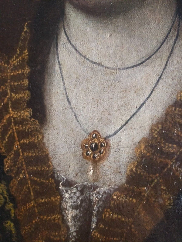 Antique Oil Painting On Canvas - Female Portrait - 18th Century - European School