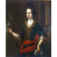 Antique Oil Painting On Canvas - Female Portrait - 18th Century - European School