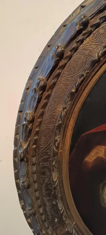 Huile sur toile ancienne Salomé avec la tête du Baptiste - 18e siècle