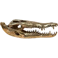 Testa di coccodrillo in bronzo dorato