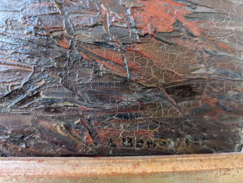 Louis Bonamici, port animé, huile sur panneau, 42 x 33 cm