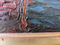 Louis Bonamici, barca da pesca, olio su tavola, XX secolo