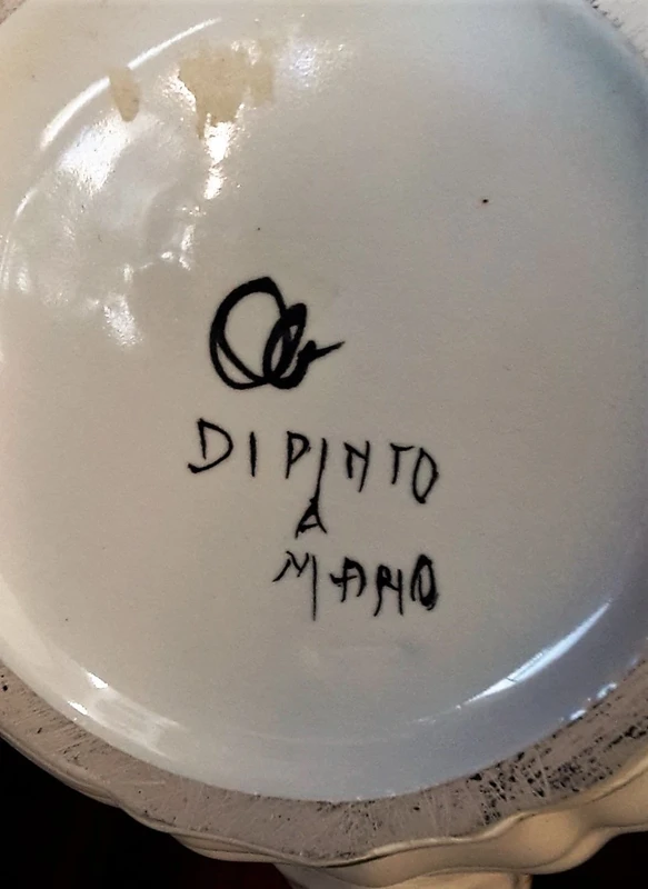 Cafetière en céramique italienne peinte à la main