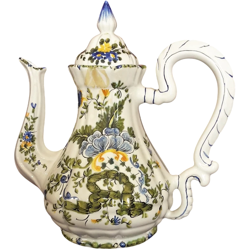 Cafetière en céramique italienne peinte à la main