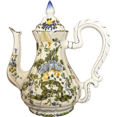 Cafetière en céramique italienne peinte à la main