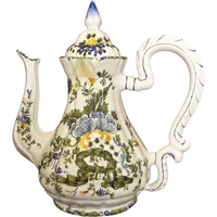 Cafetière en céramique italienne peinte à la main