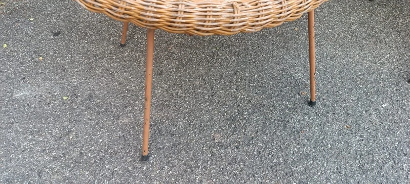 RARE ENSEMBLE DE FAUTEUILS EN OSIER DESIGN ITALIEN DU MILIEU DU SIÈCLE DERNIER