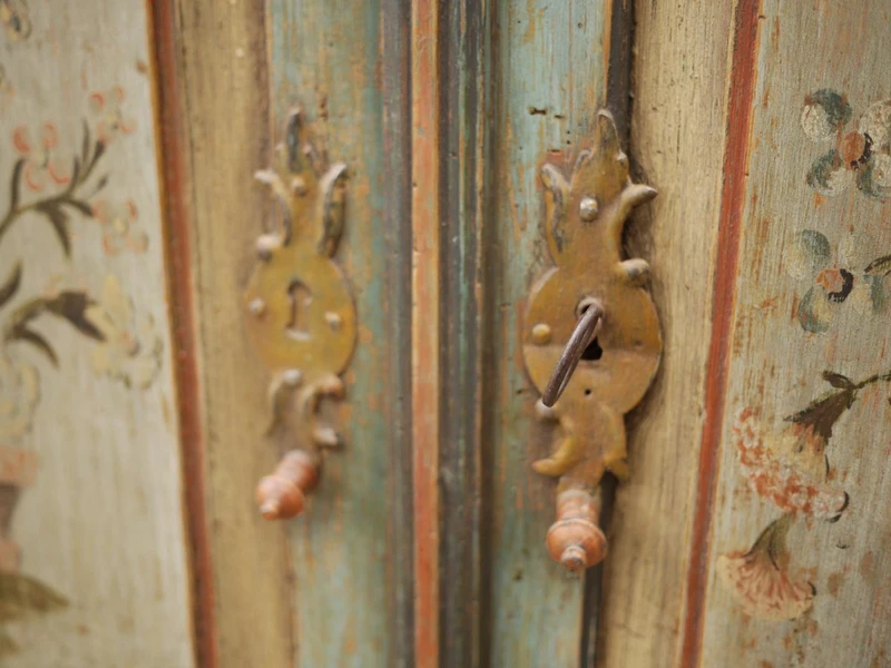 Credenza Tirolese Dipinta, epoca 1820 circa