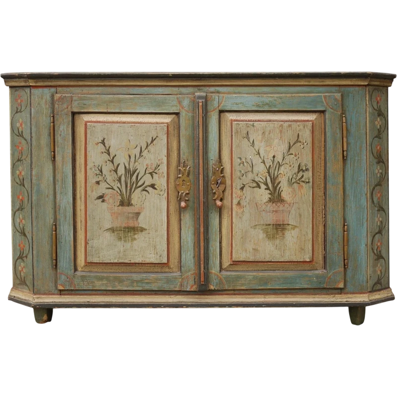 Credenza Tirolese Dipinta, epoca 1820 circa