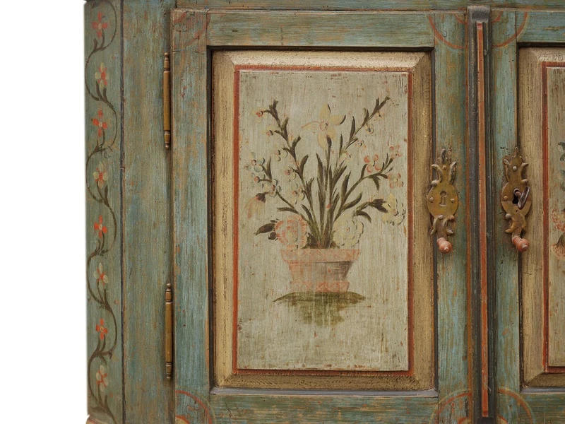Credenza Tirolese Dipinta, epoca 1820 circa