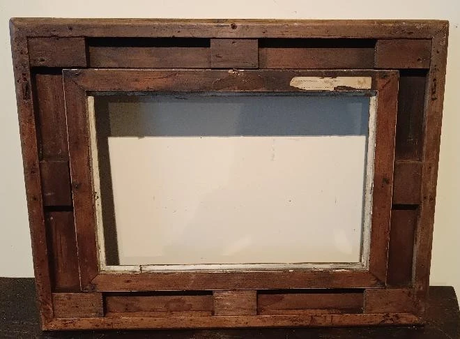 Cadre ancien en bois doré 81x63 cm