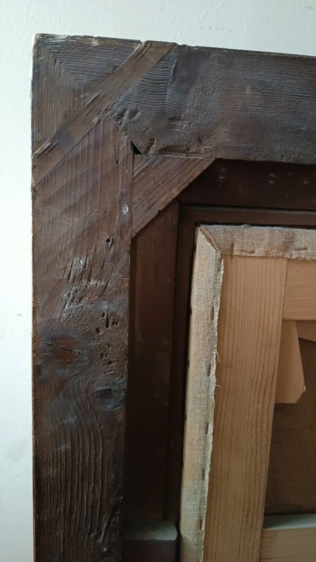 Dipinto olio su tela ritratto  metà del XIX secolo-scuola europea