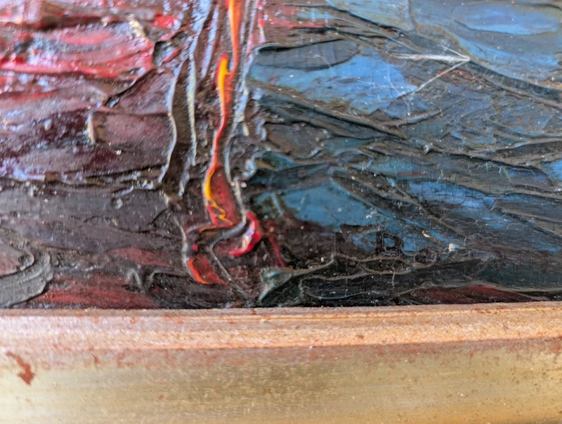 Louis Bonamici, barca da pesca, olio su tavola, XX secolo