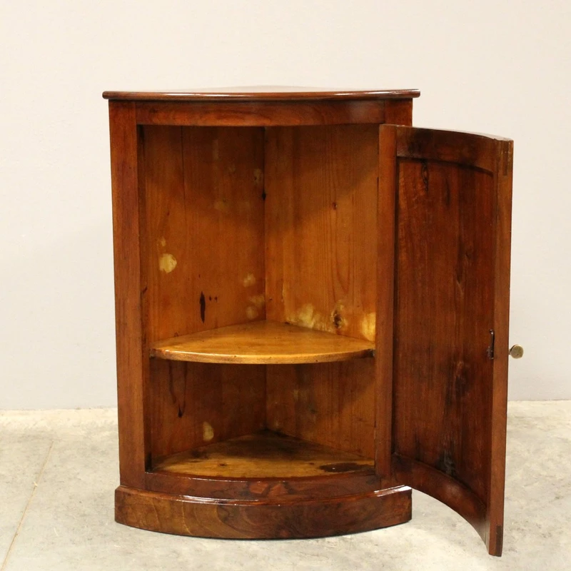 Ancienne table de chevet Louis Philippe en noyer du 19ème siècle