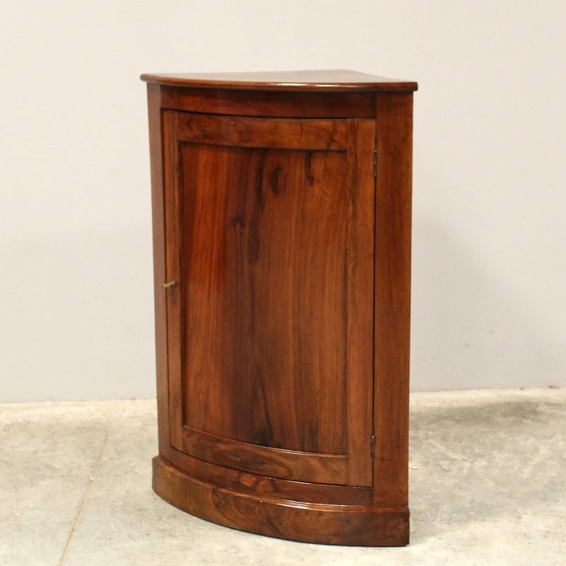 Ancienne table de chevet Louis Philippe en noyer du 19ème siècle