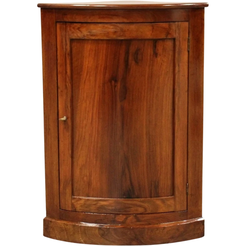 Ancienne table de chevet Louis Philippe en noyer du 19ème siècle