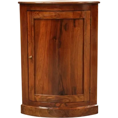 Antique Louis Philippe bedside corner table in walnut 19th century