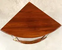 Ancienne table de chevet Louis Philippe en noyer du 19ème siècle