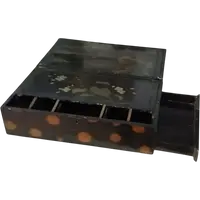 Scatola Napoleone III Legno Dipinto Cineseria E Intarsi In Madre Perla