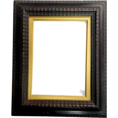 Antique Frame In Ebonized Wood Guilloché Late 19th Century Renaissance Style