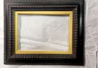 Antique Frame In Ebonized Wood Guilloché Late 19th Century Renaissance Style