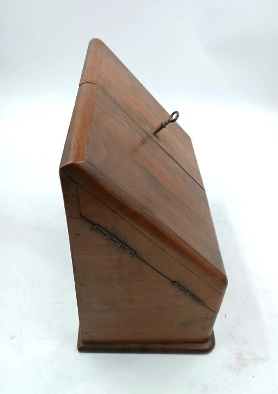 Antique English walnut letter carrier 19th century