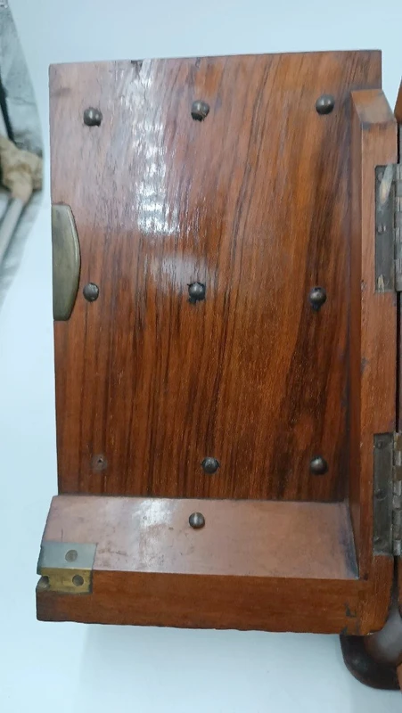 Antique English walnut letter carrier 19th century