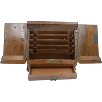 Antique English walnut letter carrier 19th century