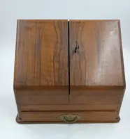 Antique English walnut letter carrier 19th century