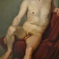 Huile sur toile, nu d'un jeune homme du XVIIIe siècle Néoclassique Luigi Sabatelli 1772-1850