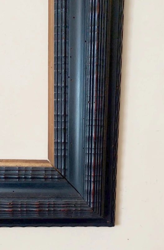 Cadre en ébène, guillochage, fin du XIXe siècle Italie