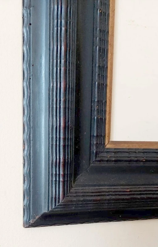 Cadre en ébène, guillochage, fin du XIXe siècle Italie