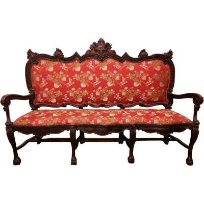 Canapé italien sculpté à la main