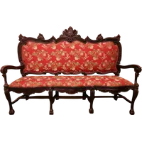 Canapé italien sculpté à la main