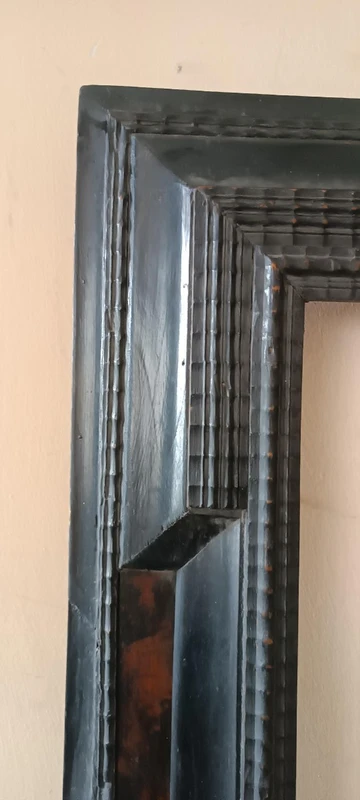 Grand cadre guilloché du 19e siècle