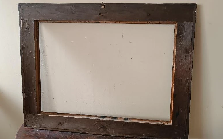 Grand cadre guilloché du 19e siècle