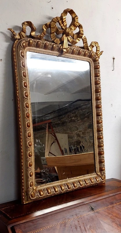 MIROIR ANCIEN 19e SIÈCLE h.125