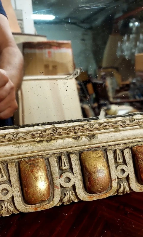 MIROIR ANCIEN 19e SIÈCLE h.125